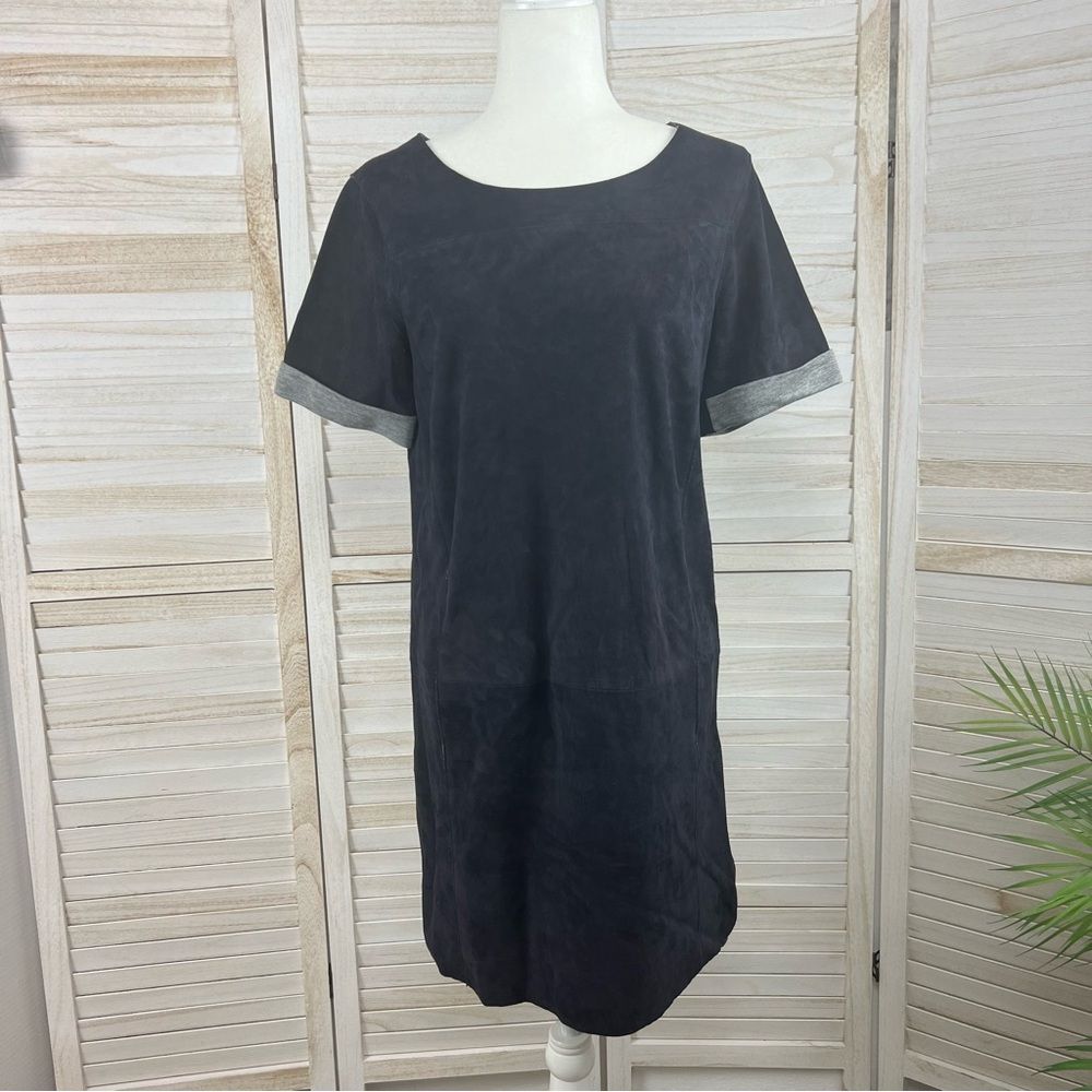 Vince Goat Suede Shift Mini Dress Small